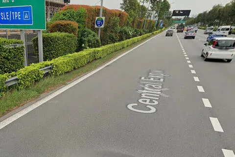 事故发生在中央快速公路朝往实里达快速公路方向的路段。（取自谷歌地图）