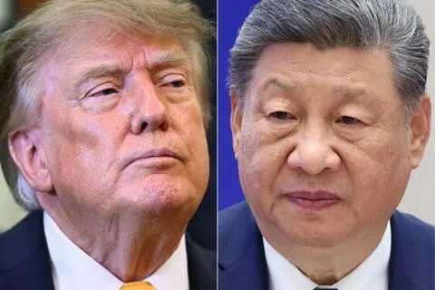 中国国家主席习近平（右）将于9月23日启程访美，预计于星期四抵达美国进行国事访问，与美国总统特朗普会晤。（法新社档案照片）
