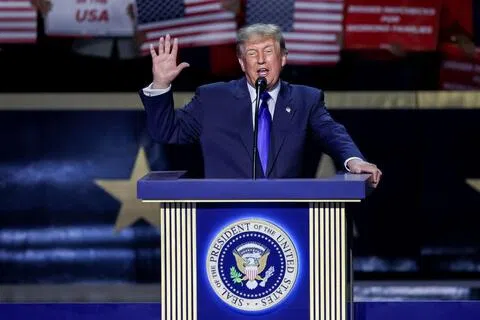共和党星期三（9月9日）在达拉斯美国航空中心举办全国代表大会，总统特朗普本人也到场发表演讲。（彭博社）