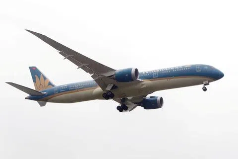 越南航空一架波音787-9客机上个月在德国慕尼黑机场起飞时冲出跑道，德国当局调查后发现刹车系统两次起作用，导致飞机起飞速度不足。（路透社）