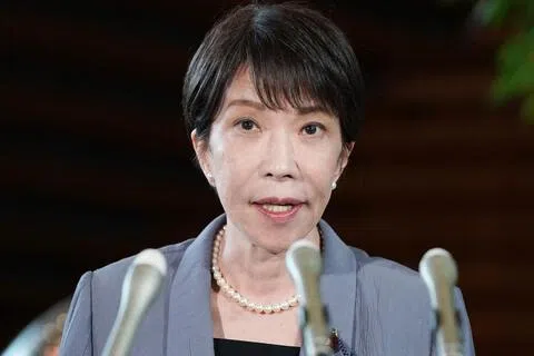 日本首相高市早苗敲定星期四（9月17日）进行内阁改组。高市去年10月当选自民党总裁，被认为是党内大佬麻生太郎凭派系的人数优势拉了她一把。（法新社档案照片）