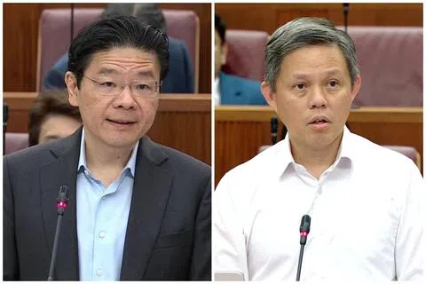 黄循财总理与陈振声 国会将发表政治职位薪金检讨部长声明