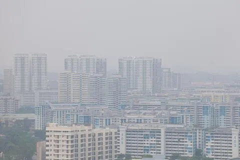 截至星期六（10月3日）晚上10时，我国中部24小时空气污染指数再次升至不健康水平，达101。（吴先邦摄）