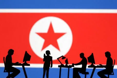 韩国网络安全公司Genians说，朝鲜黑客组织已把AI模型和工具纳入网络攻击的流程之中。（路透社）