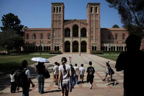 美国国土安全部发出的新指引促使一些学校，包括加州大学洛杉矶分校（图）和伯克利分校，暂停处理部分外国学生的实习授权申请。（路透社）