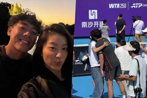陈康堤（左图右）承认已与黄泽林（左图左）分手；男方近日被拍到与香港女星谭旻萱在球场旁相拥（右图），因而传出新恋情。（互联网）