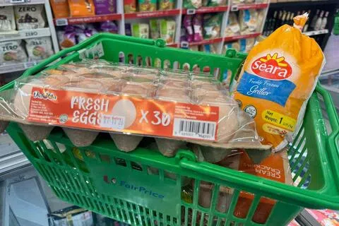 达顺（Dasoon）30粒装鸡蛋从原价6.45元，减至4.95元，便宜1.50元；1公斤装Seara冷冻鸡肉则从6元降至2.50元，便宜3.50元。（平价集团提供）