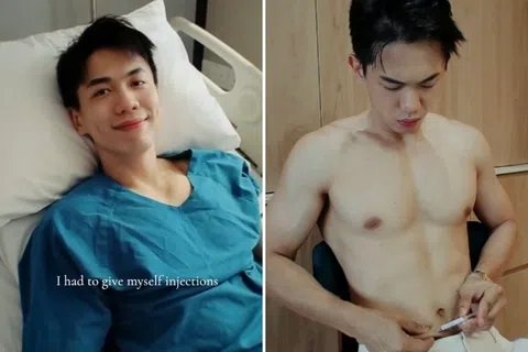 张奕恺在做骨髓捐赠前需要自行注射白血球生长激素，以增加干细胞数量。（取自张奕恺IG）