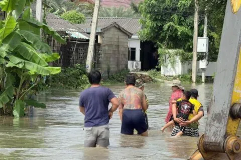 泰国曼谷及20府仍受水患影响 气象局再发强降雨预警