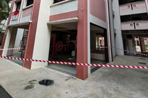 万国弯第979B座组屋二楼单位失火，一人送院治疗。（取自赖添发脸书）