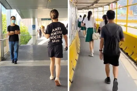 被指佩戴智能眼镜尾随偷拍女学生的男子，疑似是曾被判的惯犯。（档案照片、取自网络）