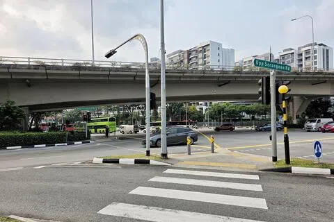 事发地点位于曼德里路与实龙岗路上段的交界处。（徐颖荃摄）