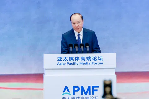 中国官方在广东深圳举办的亚太媒体高端论坛上，中共广东省委书记黄坤明提出，中国式现代化的广东实践，将深化改革，“打造中国接轨亚太的制度高地”。（亚太媒体高端论坛）