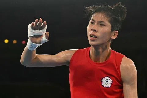 中华台北拳击名将林郁婷（图）完胜乌兹别克斯坦选手席托拉，闯进60公斤级决赛。（法新社档案照片）