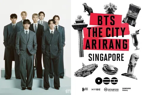 BTS防弹少年团即将来新，新加坡全岛各地将一起欢腾。（取自BTS、新加坡旅游局官方IG）