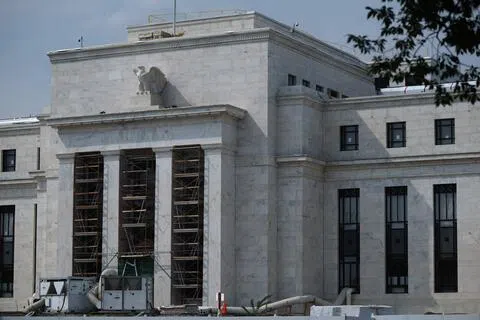 美国联邦储备局大楼正在进行大规模翻修，工程主要聚焦基础设施、结构安全和现代化升级。（法新社）