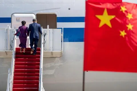 中国国家主席习近平9月25日结束访美行程，并于星期六（9月26日）下午回到北京。（彭博社）