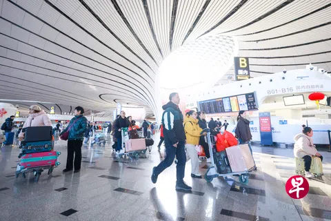 中国将从9月15日起，实施新的出入境管理规定。图为北京大兴机场的旅客。（中新社）