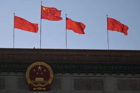 中国两会（全国人大、全国政协年会）将于星期一（3月4日）在北京开幕。图为北京人民大会堂，全国政协会议将在4日于人民大会堂开幕。（法新社）