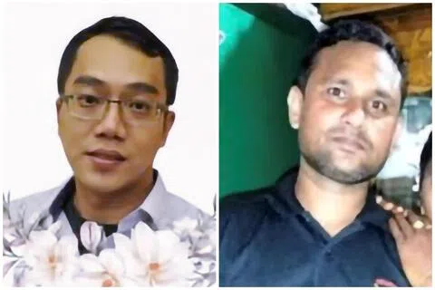 2024年9月17日，南北交通廊道伦多道工地发生造成两人死亡的工地事故。家人事后在脸书上说，工地工程师陈赫里延托（38岁，左）留下妻子和年仅5岁的孩子。孟加拉籍工人萨利姆（39岁），则留下妻子和两名分别12岁及7岁的孩子。（取自脸书）