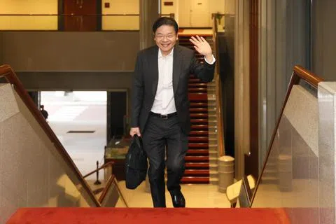 副总理兼财政部长黄循财在正月初七人日，发表题为“齐心协力，共创未来”的2024年财政预算案声明。（卓祾祎摄）