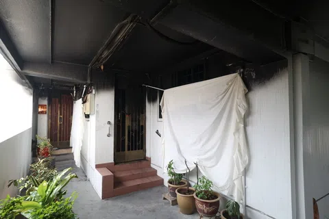 秉定路火患昏迷送院的老妇伤重过世。（郑一鸣摄）