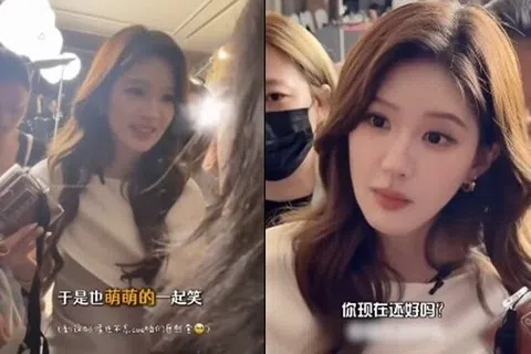 赵露思在拥挤的活动现场一眼就认出曾经患病的粉丝。（互联网）
