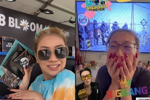 莫小玲是BigBang的粉丝（左图），因为买到新加坡演唱会的门票喜极而泣（右图）。（取自莫小玲IG）