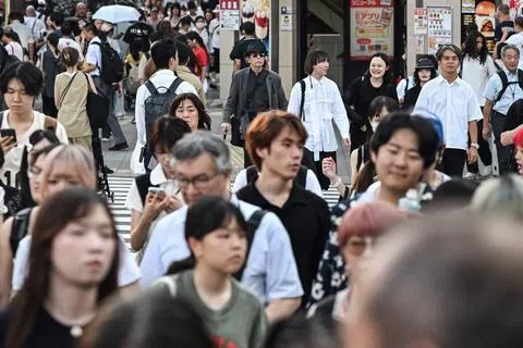 日本籍人口自2009年达到峰值后，已连续17年下降。（法新社）