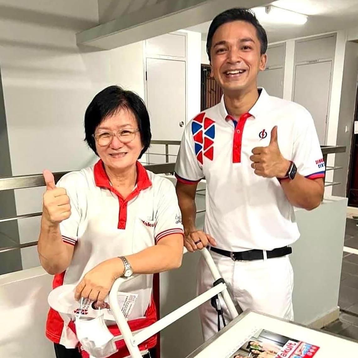 盛港集选区基层组织顾问埃尔米副教授(右)形容欧女士为人和蔼可亲。(取自埃尔米脸书)