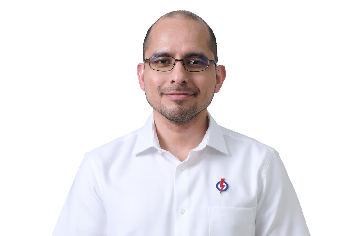 前官委议员赛义德哈伦(Syed Harun Alhabsyi,40岁,精神科医生)是人民行动党的义顺集选区候选人之一。(人民行动党提供)