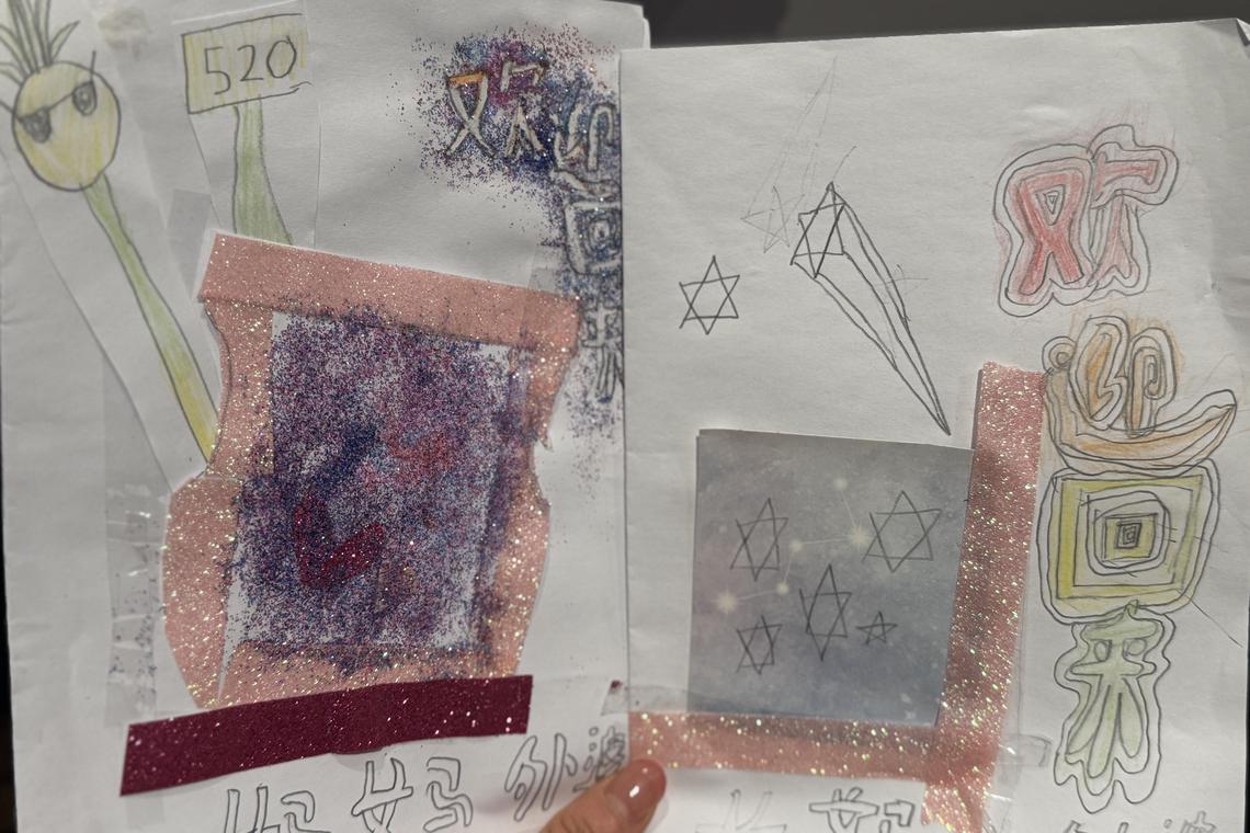 女童一心等着季妈妈和外婆回新加坡团聚,出事前还亲手绘制了两张卡片,准备为两人送上惊喜。(受访者提供)