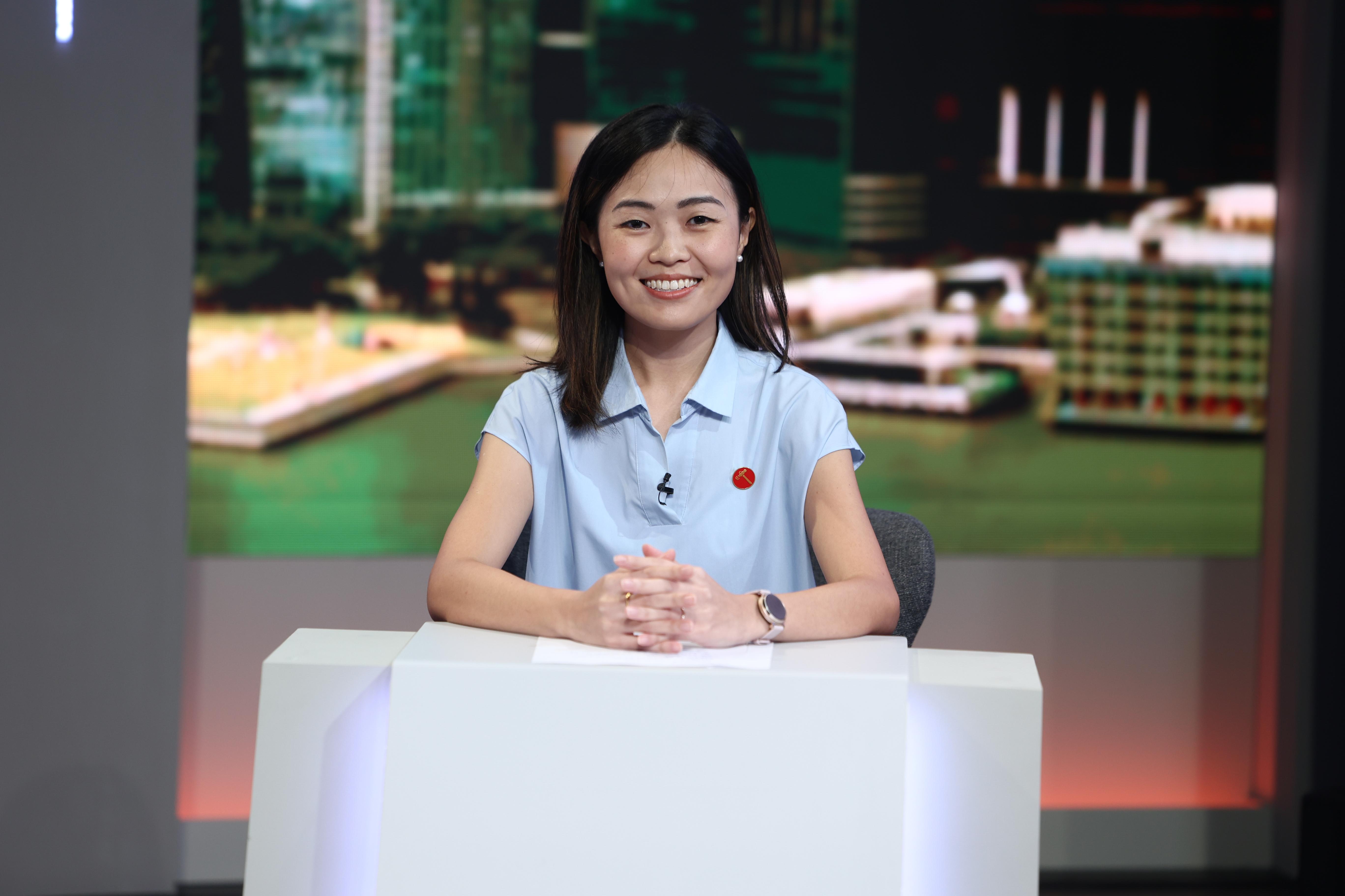 工人党淡滨尼集选区候选人蒋佩姗。(白艳琳摄)