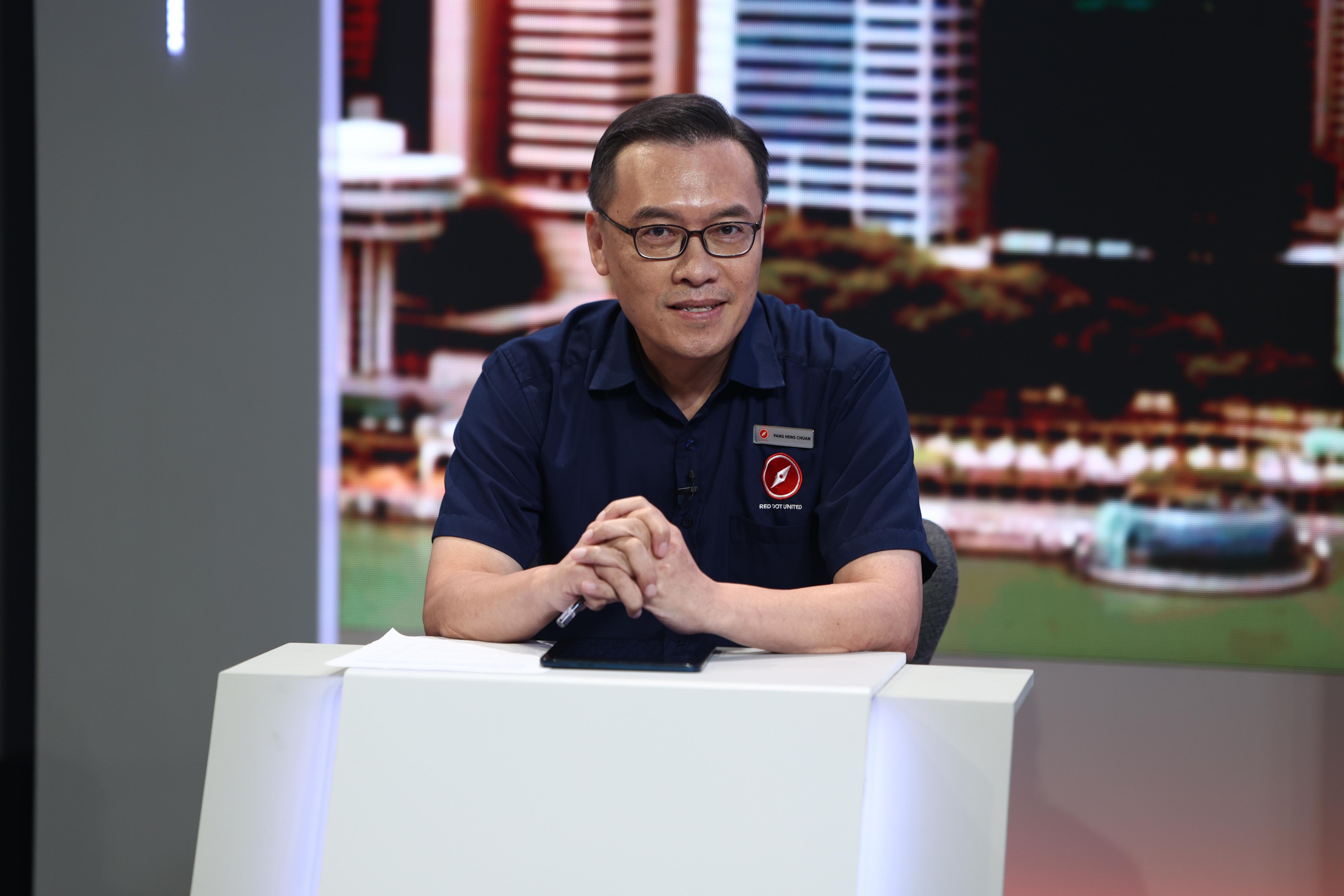 红点同心党义顺集选区候选人冯行全。(白艳琳摄)
