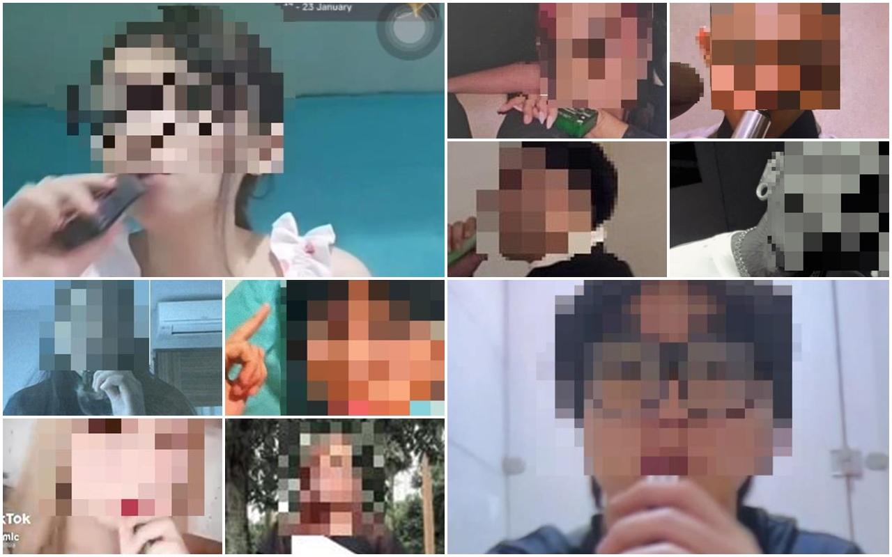去年10月至今年5月,有10人在社交媒体平台上载电子烟画面,被卫生科学局追查并罚款。(卫生部、卫生科学局提供)