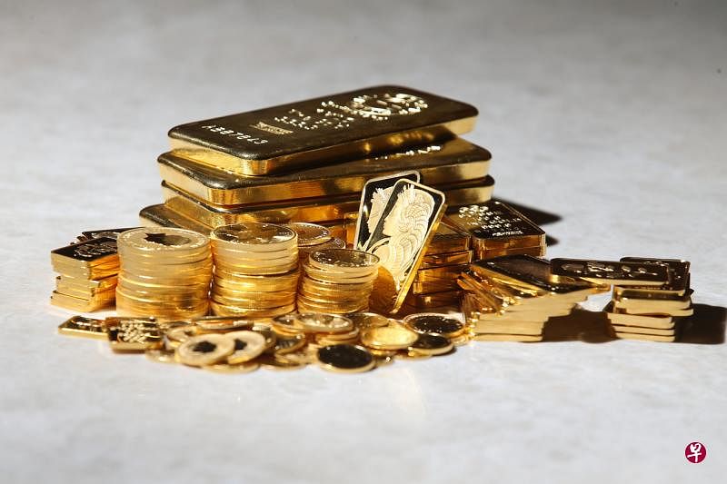 黄金价格在4月份取得今年来第一个单月涨幅，现货金价涨3.60％，期货金价涨3.04％。（档案照片）