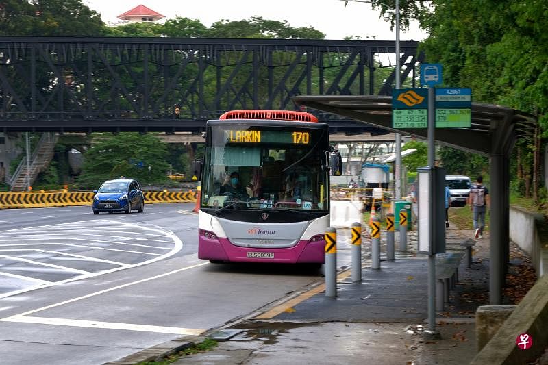 170的路线与部分铁道走廊重叠，来到阿尔柏王园附近的旧火车天桥，不妨下车到桥上走走。（龙国雄摄）