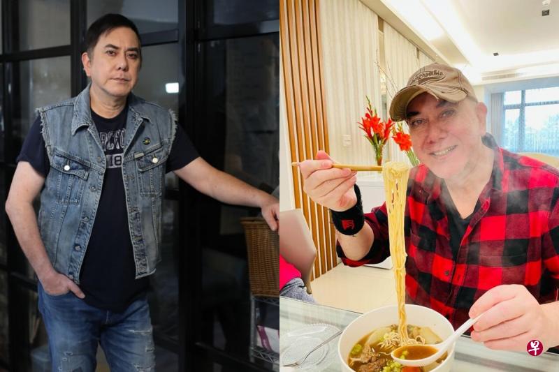 黄秋生的配音节目被无预警抽掉。右图：黄秋生在台湾尝了不少美食，以后计划推出自己的急冻点心。（互联网）
