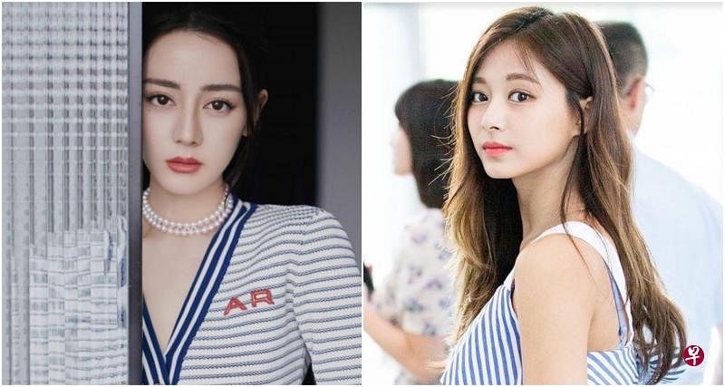 迪丽热巴（左）以美艳外表获得国际瞩目，周子瑜（右）曾在2019年获封最美女星。（互联网）