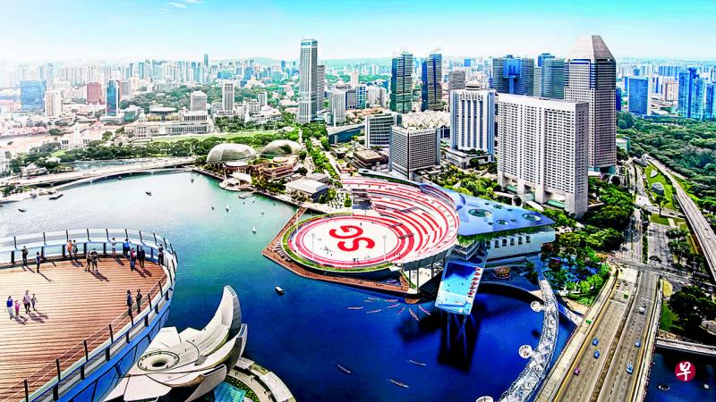 由于疫情关系，兴建卫国广场的工程预计受影响。图为李总理在去年的国庆献词中公布的卫国广场初步设计。（档案照片）