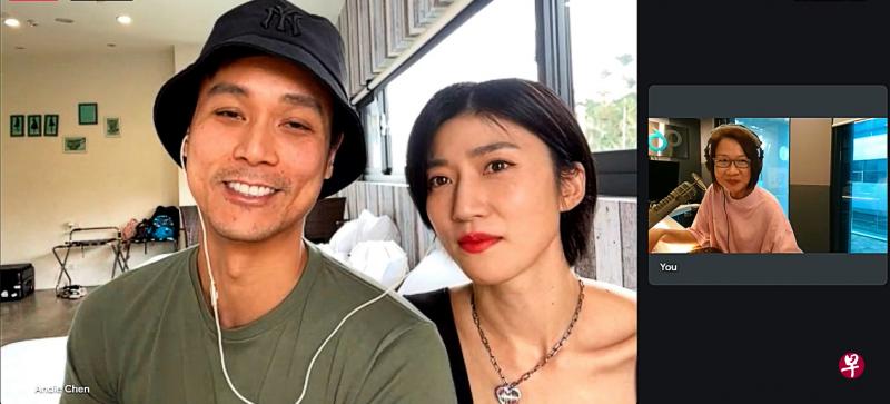 庞蕾馨说老公陈邦鋆看起来很man，其实是宅男。（面簿视频截图）