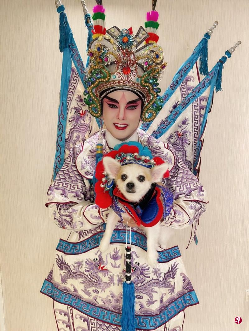 沈炜竣的爱犬也入镜TikTok视频。（受访者提供）