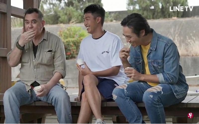 黄秋生（左起）、蔡凡熙、庄凯勋全台走透透，找寻在地食材。（Line TV图）