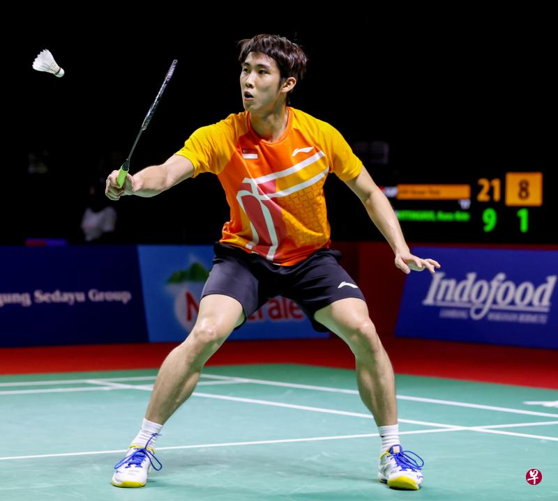 ▲骆建佑2比0轻取杰姆克，将与安赛龙会师男单决赛。（Badminton Photo提供）