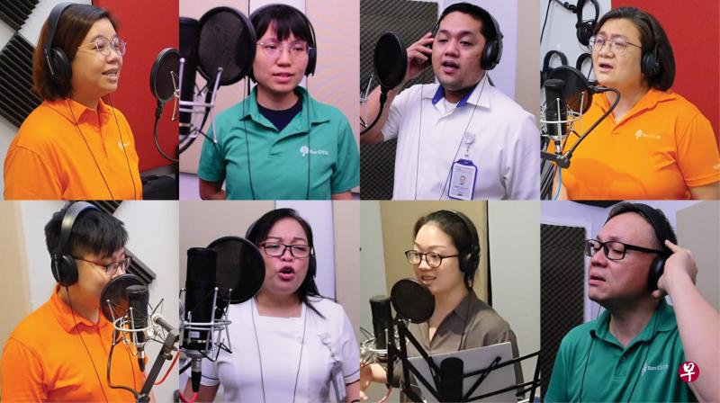 仁慈医院的五名员工以及三名志愿者通过演唱原创歌曲《无限》，道出对我国无名英雄的感激之情。（仁慈医院提供）