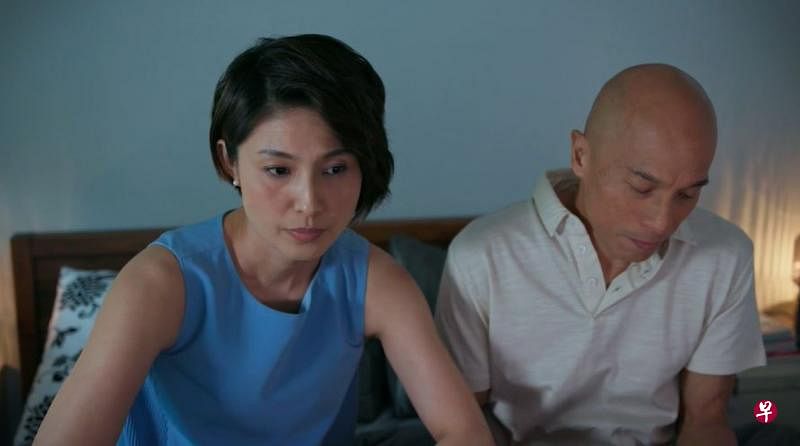 林友明（右）与黄嫊方在 《狮城辣妈》饰演夫妻。（新传媒提供）