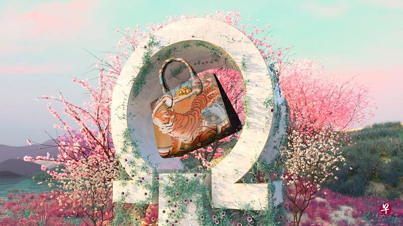 Salvatore Ferragamo虎年包宛如一幅画。