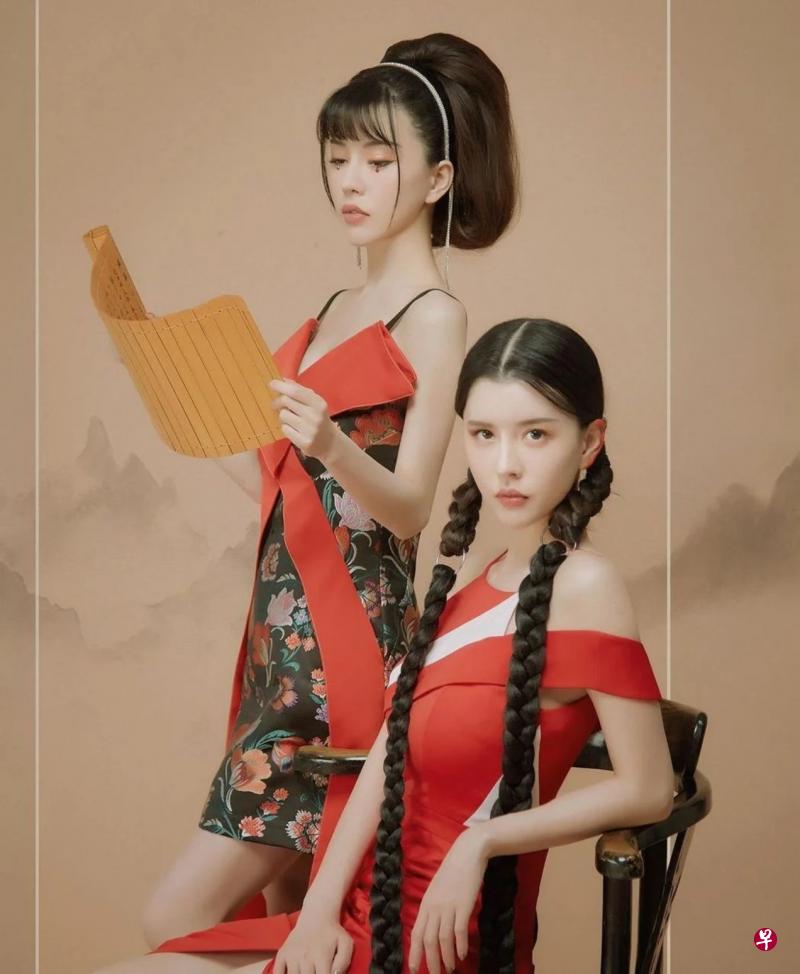 和Miko（右）的体态相比，Yumi的手臂瘦到几乎皮包骨。（互联网）