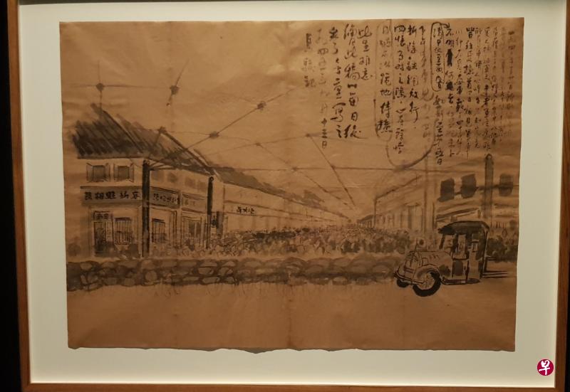 马骏画作品：《大检证》。（衣若芬摄）