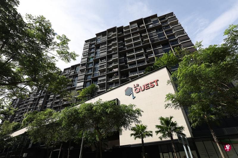 武吉巴督商住综合项目心乐轩（Le Quest）在2017年8月推出市场销售后成绩亮眼。该项目去年竣工，一年来的转售价每平方英尺介于1358元至1560元。（ 蔡家增摄）